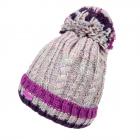 Bonnet � pompon lilas � revers extra chaud de MAXIMO beige