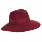 BORSALINO | Chapeau pour femme en poils de lapin tr�s fins avec large bord rouge fonc�