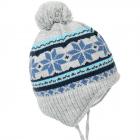 Bonnet tricot� pour enfants, doubl�, avec bandeau et pompon de STERNTALER argent