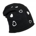 Bonnet Hanna avec petits c?urs de ALESSANDRA BACCI noir