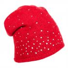 Casquette Laura avec strass de ALESSANDRA BACCI rouge