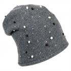 Bonnet Perle de ALESSANDRA BACCI gris fonc�
