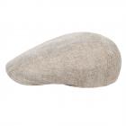 STETSON | Chapeau homme casquette plate, une pi�ce en lin beige