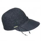 SEEBERGER | Bonnet femme au crochet bleu fonc�