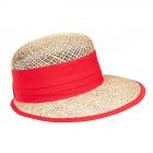 SEEBEGER | Casquette en paille classique pour femme rouge