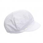 SEEBERGER | Casquette gavroche l�g�re femme, coton chambry blanc