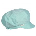 SEEBERGER | Casquette gavroche l�g�re femme, coton chambry vert fonc�