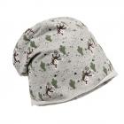 bonnet en coton pour enfants avec dessin de singe olive