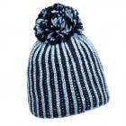 MAXIMO | Bonnet � pompon avec doublure en coton bleu