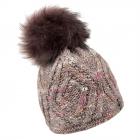McBEANIE | Bonnet tricot� avec pompon en alpaga superfino pour femmes marron