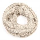 SEEBERGER | �charpe � boucles basique en torsades tricot�es beige