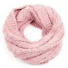 SEEBERGER | �charpe � boucles basique en torsades tricot�es rouge