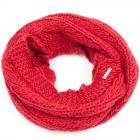 SEEBERGER | �charpe � boucles basique en torsades tricot�es rouge fonc�