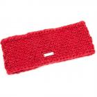 SEEBERGER| Bandeau femme Stripe avec doublure en polaire rouge fonc�