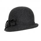 CAPPELLO CLOCHE FELTRO CON FIOCCO anthracite