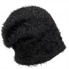 Casquette femme en �co-fourrure noir
