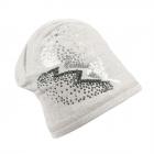 CUFFIA CON CUORE IN PAILLETTES gris