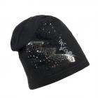 CUFFIA CON CUORE IN PAILLETTES noir