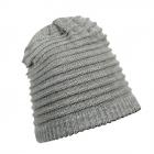 KIDS | Bonnet tricot� en optique rang�es r�versible gris