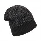 Bonnet femme en tricot noir