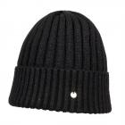 FASHION | Bonnet tricot� Lurex avec revers noir