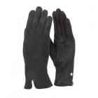FASHION | Gants femme aspect daim uni noir