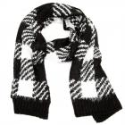 �charpe femme � carreaux Design Bianco Nero CM180X30 blanc