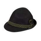 HUTTER | Chapeau de chasseur en feutre de laine premium avec triple cordelette noir