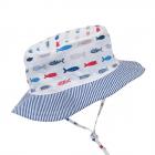 MAXIMO | Chapeau en tissu pour b�b� avec ruban � nouer bleu