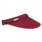 SEEBERGER | Visi�re en coton rouge fonc�