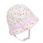 STERNTALER | Bonnet en tissu pour fille avec oreillettes et ruban � nouer blanc