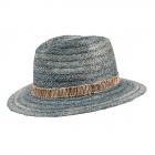 CAPPELLO CASUAL RAFFIA COLOR BLOCK bleu