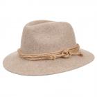 HUTTER | Outdoor Traveller Chapeau en feutre avec garniture en corde nature beige