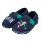 GIESSWEIN | Chaussons gar�on mod�le TENSFELD Boy avec motif footballeur en laine vierge bleu2