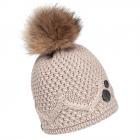 McBEANIE | Bonnet tricot� avec pompon pour femmes beige