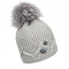 McBEANIE | Bonnet tricot� avec pompon pour femmes gris clair
