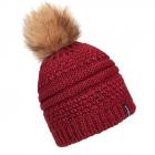 McBEANIE | Bonnet tricot� en alpaga avec pompon rouge