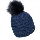 McBEANIE | Bonnet tricot� en alpaga avec pompon bleu