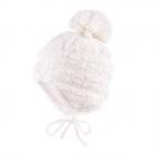 MAXIMO | Bonnet pompon fille avec oreillettes et lacets 75578-188700 nature