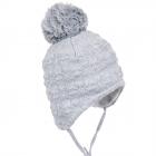 MAXIMO | Bonnet pompon fille avec oreillettes et lacets 75578-188700 gris clair
