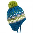 MAXIMO | bonnet enfant pompon oreilles lien bleu
