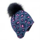 MAXIMO | Bonnet B�b� Pompon Oreilles Bandeau Motif bleu