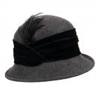 FASHION | CHAPEAU FEUTRE FEMME AVEC PLUME anthracite