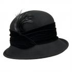 FASHION | CHAPEAU FEUTRE FEMME AVEC PLUME noir