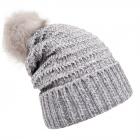 FASHION | BONNET TRICOT� CINIGLIA LUREX AVEC POMPON �CO gris clair