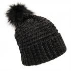 FASHION | BONNET TRICOT� CINIGLIA LUREX AVEC POMPON �CO noir