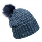 FASHION | BONNET TRICOT� CINIGLIA LUREX AVEC POMPON �CO bleu