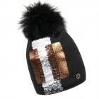 GRANADILLA | CASQUETTE FEMME MOTIF SEQUIN OR PAILLETTES noir