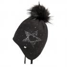 FASHION | Bonnet fille PERUVIANO PILE STELLA CUORE noir