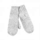 SEEBERGER | ladies basic mitten gloves with lining gris clair